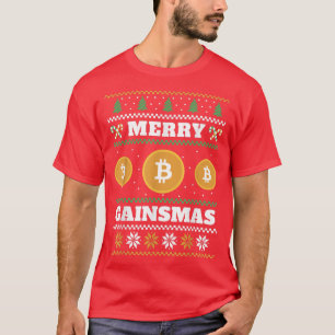 Merry Gainsmas Bitcoin Ugly KerstSweater T-shirt