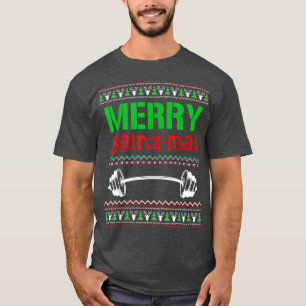 Merry Gainzmas Gym Lifting Weight Lifter na Ugly C T-shirt