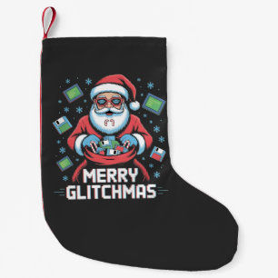 Merry Glitchmas Coding Programmeur Santa Christmas Kleine Kerstsok