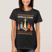 Merry Glizzmas Tacky Funny Merry Christmas Hotdogs T-shirt (Voorkant)