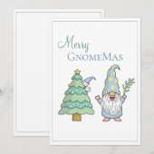 Merry GnomeMas kerstboomgaard Gnome Holiday Card (Voorkant / Achterkant)
