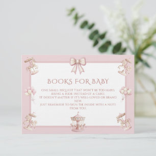 Merry Go Ronde Boeken voor Baby shower Informatiekaartje