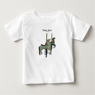 Merry Go Ronde Carrousel Paarden Baby T-shirt