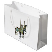 Merry Go Ronde Carrousel Paarden Gift Bag Groot Cadeauzakje (Achterkant Gekanteld)
