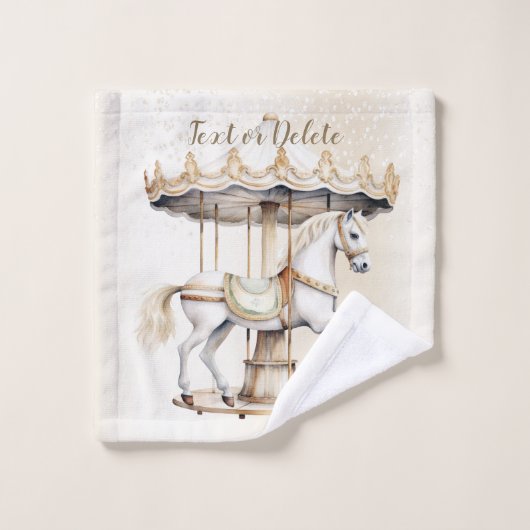 Merry Go Ronde Circus Carnaval Mooi Schattige Bad Handdoek (Wasdoekje)