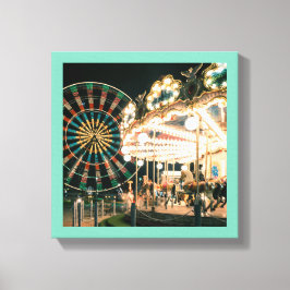 Merry-go-round amusementsserie 43 canvas afdruk