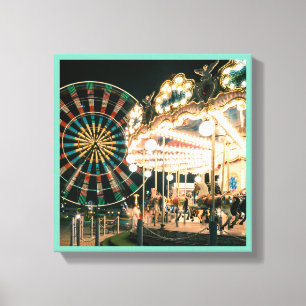 Merry-go-round amusementsserie 43 canvas afdruk