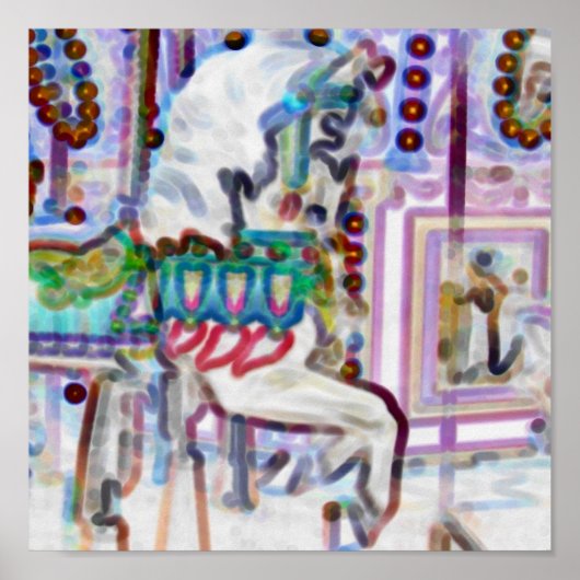 Merry-Go-Round Digital Art Poster (Voorkant)