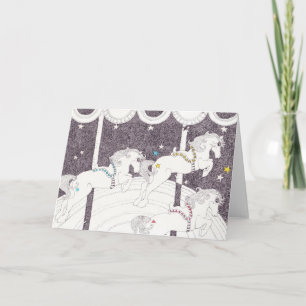 Merry Go Round en Round Feestdagen Kaart