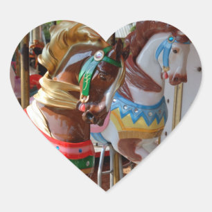 Merry-Go-Round Horses Hart Sticker