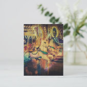 Merry Go Round Rabbit Briefkaart (Staand voorkant)