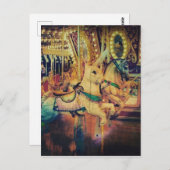 Merry Go Round Rabbit Briefkaart (Voorkant / Achterkant)