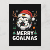Merry Goalmas - Funny Soccer Christmas Briefkaart (Voorkant)