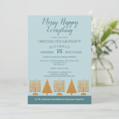 Merry Gold Blue Chrismukkah Holiday Party (Staand voorkant)