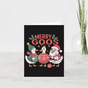 Merry Goose on the Loose Funny Christmas Gekke Hum Kaart
