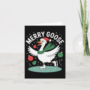Merry Goose on the Loose Funny Christmas Gekke Hum Kaart