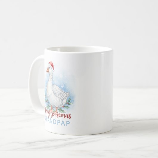 Merry Goosemas Personalized Mug (Devant gauche)