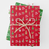 Merry Goosman Christmas Goose Inpakpapier Vel (In situ)