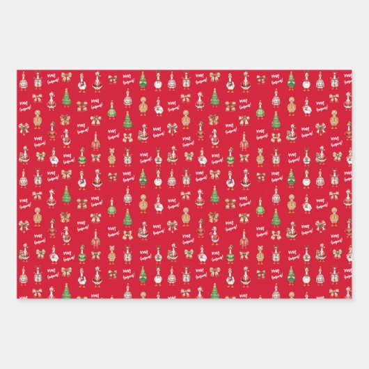Merry Goosman Christmas Goose Inpakpapier Vel (Voorkant)