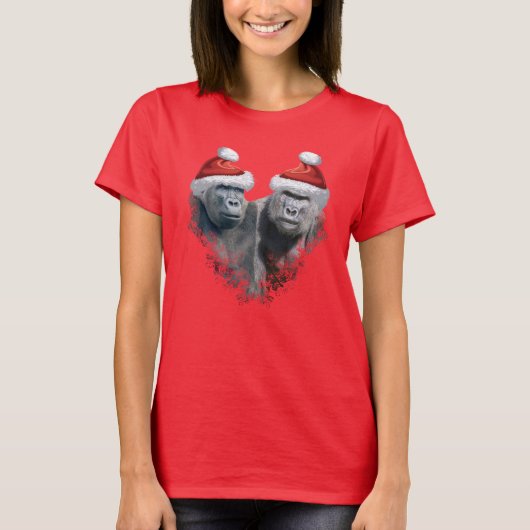 Merry Gorilla Christmas T-shirt (Voorkant)