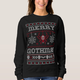 Merry Gothmas Gothic Kerstmis Ugly Sweater Spider