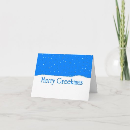 Merry Greekmas - Carte de Noël grecque (Devant)