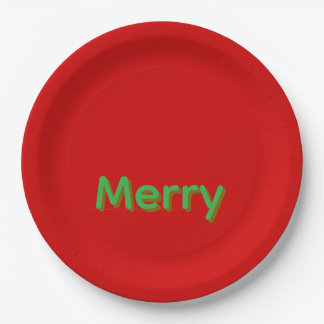 Merry Green Naam op Rood Papieren Bordje