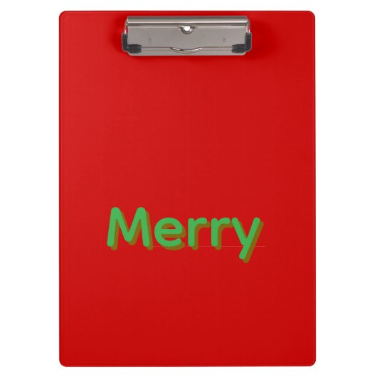 Merry Green Name on Red Klembord (Voorkant)