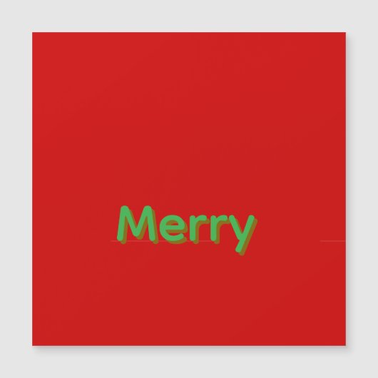 Merry Green Name op Rood (Voorkant)