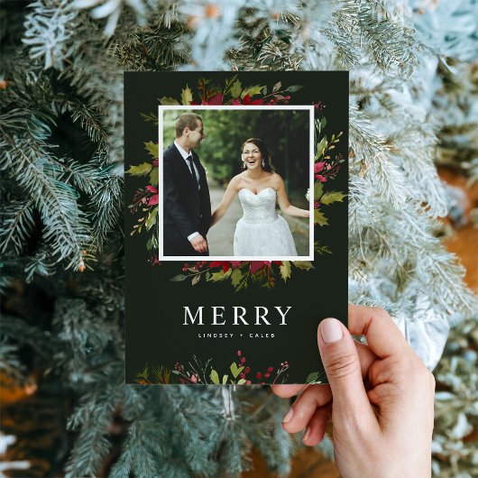 Merry Greenery Foto Feestdagenkaart