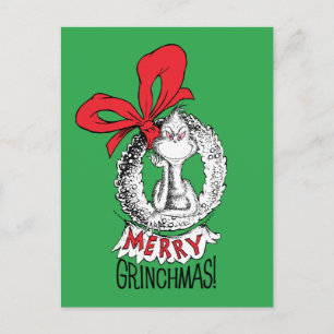 Merry Grinchmas Wreath The Grinch Briefkaart