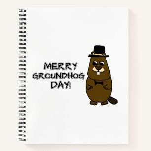 Merry Groundhog Day Notitieboek