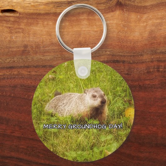 Merry Groundhog Day sleutelhanger (Voorkant)