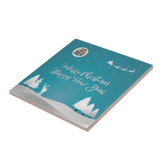 Merry Happy Tegeltje (Zijkant)