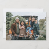 Merry Heart Christmas Script Photo Collage Feestdagenkaart (Voorkant)