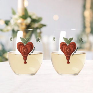 Merry Heart Valentine's Wijnglas Zonder Voet