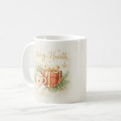 Merry Hearth Christmas Mug - Festive Cocoa and Gif (Devant gauche)