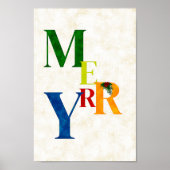 Merry Holiday Decor, Wall Art kerstPoster Poster (Voorkant)