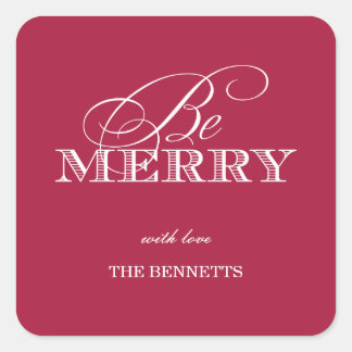 Merry Holiday Gift Stickers zijn