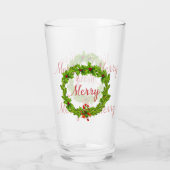 Merry Holiday Wreath Glas (Achterkant)