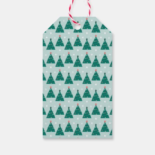 Merry Holly Days Christmas Trees Cadeaulabel (Achterkant)