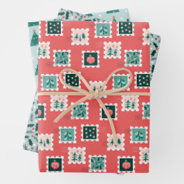 Merry Holly Days Mix Wrapping Paper Sheets