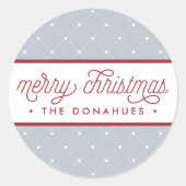 Merry in Stippen | Aangepaste feestdag Ronde Sticker (Voorkant)