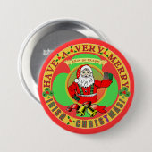 Merry Irish Kerstmis Bufton Ronde Button 7,6 Cm (Voorkant /achterkant)