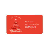 Merry Jolly and Bright Little Kersttree Cute Etiket (Voorkant)