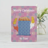 Merry Jolly Panettone! Feestdagenkaart (Staand voorkant)