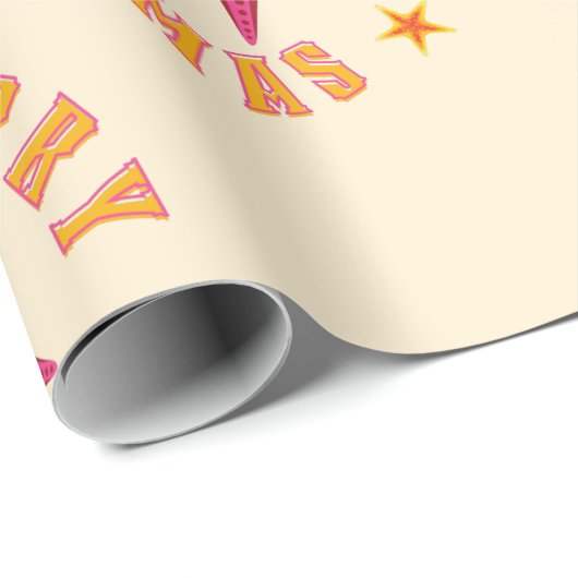 Merry Junemas Tropical Kerstpatroon Cadeaupapier (Rol Hoek)