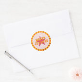 Merry Junemas Tropische Kerstmis Ronde Sticker (Envelop)