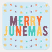 Merry Junemas Vierkante Sticker (Voorkant)
