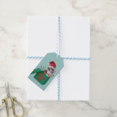 Merry Kat, pretkerst Cadeaulabel (Met Touw)